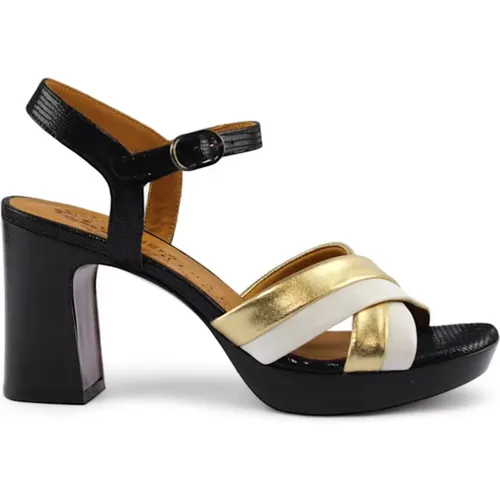 Schwarz Weiß Gold Sandale , Damen, Größe: 38 EU - Chie Mihara - Modalova