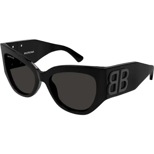 Stylish Sunglasses in and Grey , female, Sizes: 55 MM - Balenciaga - Modalova
