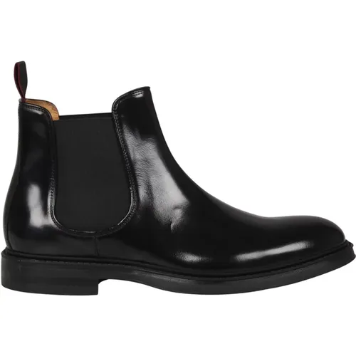 Chelsea Boots, male, , Size: 9 US Shiny Leather Ankle Boots - Corvari - Modalova