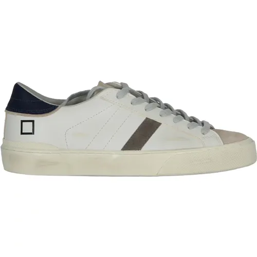 Sneakers, male, , Size: 9 US Leather Sneakers with Cotton Lining - D.a.t.e. - Modalova