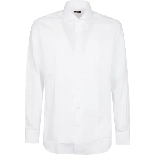 Klassisches Weißes Hemd mit Kragen , Herren, Größe: 3XL - Barba Napoli - Modalova
