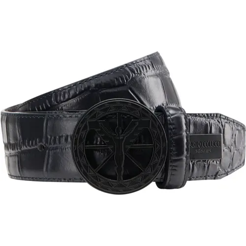 Belt with reptile embossing Cogno , unisex, Sizes: 100 CM, 115 CM, 105 CM, 90 CM, 95 CM, 120 CM, 85 CM, 110 CM - carlo colucci - Modalova