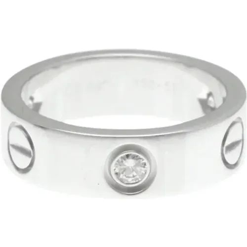 Pre-owned Jewellery, female, , Size: ONE SIZE Pre-owned White Gold rings - Cartier Vintage - Modalova