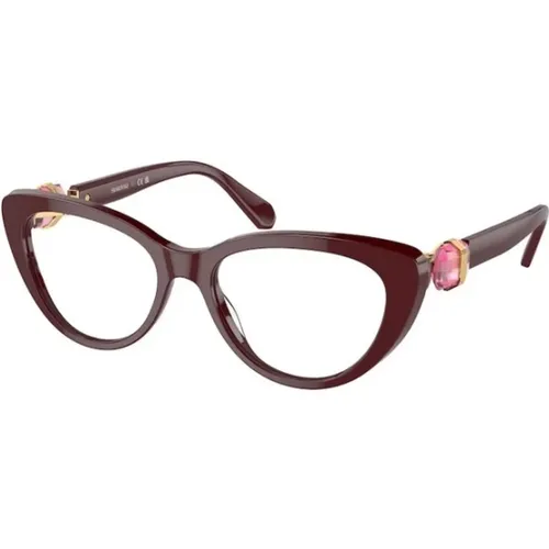 Stylish Violet Glasses , unisex, Sizes: 51 MM - Swarovski - Modalova