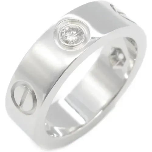 Pre-owned Jewellery, female, , Size: ONE SIZE Pre-owned White Gold rings - Cartier Vintage - Modalova