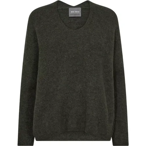 Soft and Cozy V-Neck Knit Sweater , female, Sizes: S - MOS MOSH - Modalova