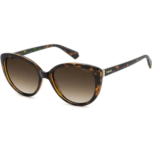 Dark Havana Sunglasses Shaded , female, Sizes: 56 MM - Polaroid - Modalova