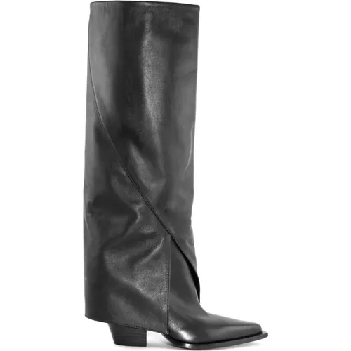 Leather High Heel Boots , female, Sizes: 5 UK, 7 UK - Elena Iachi - Modalova