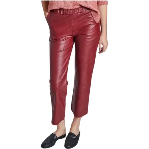 Elasticated Waist Straight Cut Pants , female, Sizes: XS - Maevy - Modalova