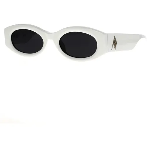 Linda Farrow Oval Sonnenbrille in Weiß - The Attico - Modalova