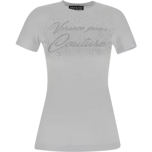 Logo Baumwoll T-Shirt - Versace Jeans Couture - Modalova