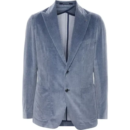 Steel Corduroy Blazer , male, Sizes: M, L, 2XL, S, XL - Tagliatore - Modalova