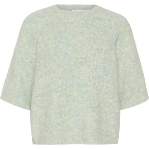 Grüner Pullover mit Muster , Damen, Größe: XS - Kaffe - Modalova