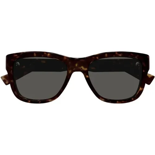 Quadratische Acetat-Sonnenbrille in Braun Schildpatt , unisex, Größe: 54 MM - Saint Laurent - Modalova