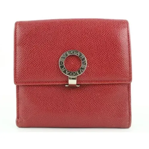 Pre-owned Wallets, female, , Size: ONE SIZE Pre-owned Leather wallets - Bvlgari Vintage - Modalova