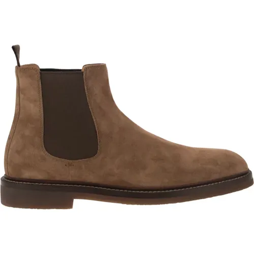 Chelsea Boots, male, , Size: 11 US Suede Chelsea Boot with Craftsmanship and Fine Materials - BRUNELLO CUCINELLI - Modalova