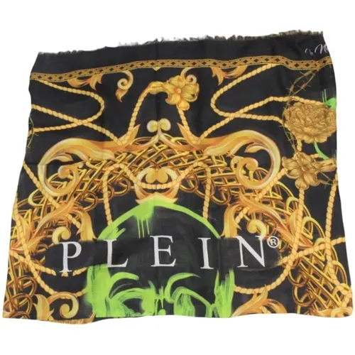 Scarves, male, , Size: ONE SIZE Stylish Silk Scarf - Philipp Plein - Modalova