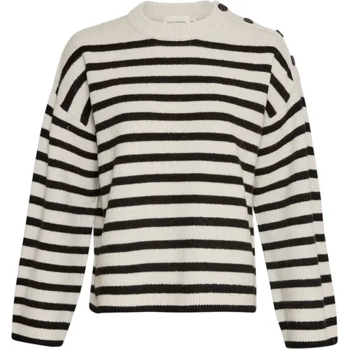 Stilvoller Carina Gestreifter Pullover , Damen, Größe: S/M - moss copenhagen - Modalova