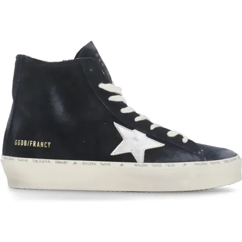 Blaue Wildleder High Top Sneakers - Golden Goose - Modalova