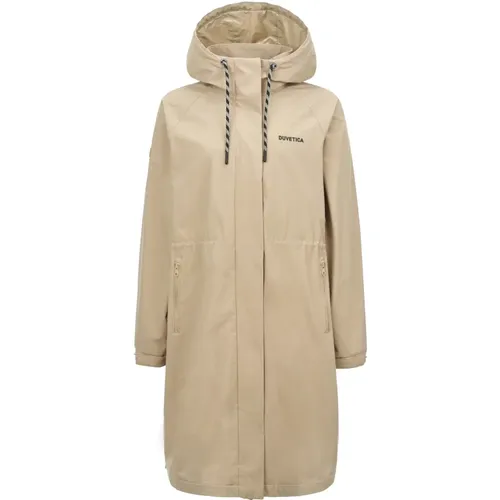 Kapuzenwindjacke Dunkelbeige , Damen, Größe: XS - duvetica - Modalova