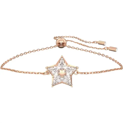 Stella Dragon Cut Bracelet, White, Rose Gold , female, Sizes: ONE SIZE - Swarovski - Modalova
