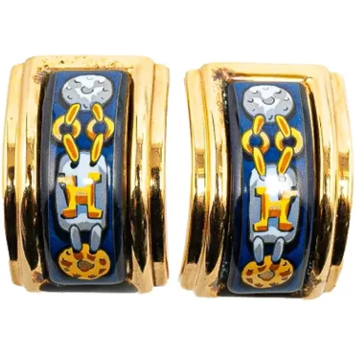 Pre-owned Jewellery, female, , Size: ONE SIZE Pre-owned Fabric earrings - Hermès Vintage - Modalova