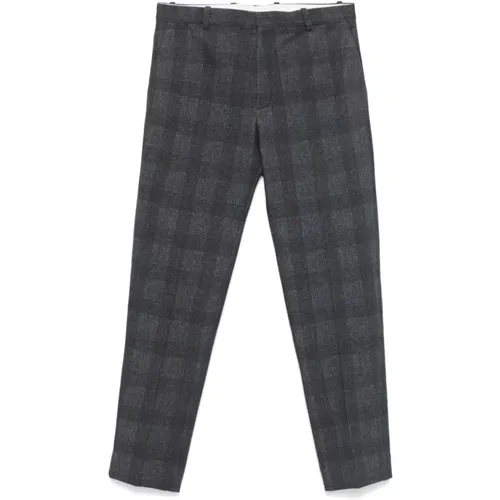 Slim-fit Trousers, male, , Size: L Checkered Fleece Trousers - Circolo 1901 - Modalova