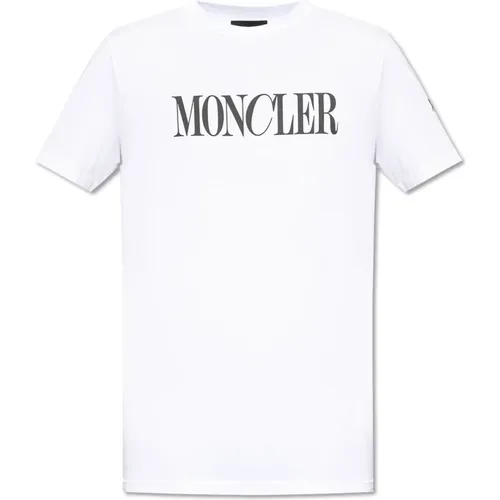 T-Shirt mit Logo , Herren, Größe: M - Moncler - Modalova