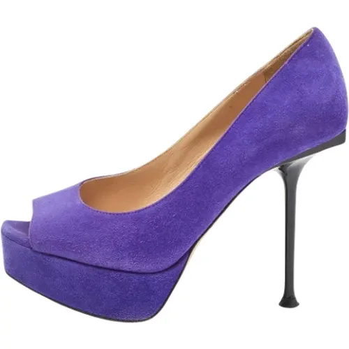 Pre-owned Pumps, female, , Size: 5 1/2 US Pre-owned Suede heels - Sergio Rossi Pre-owned - Modalova