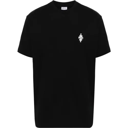 Schwarz Weiß Vertigo Snake T-Shirt,Vertigo Snake Basic T-Shirt - Marcelo Burlon - Modalova
