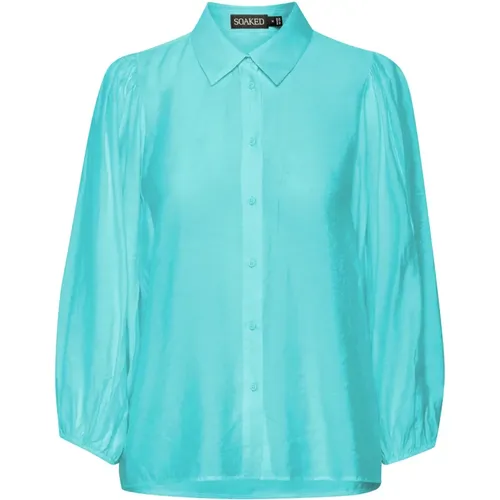 Feminine Bluse mit Puffärmeln Sea Jet - Soaked in Luxury - Modalova