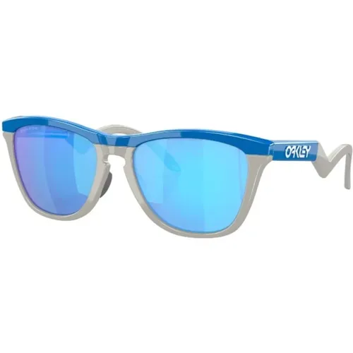 Blaue Sonnenbrille mit Original-Etui , Herren, Größe: 55 MM - Oakley - Modalova