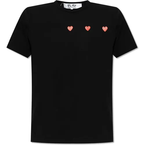 T-shirt with logo , male, Sizes: XL, M - Comme des Garçons Play - Modalova