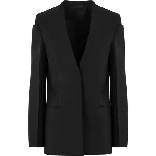 Collarless Blazer for Women , female, Sizes: M - Givenchy - Modalova