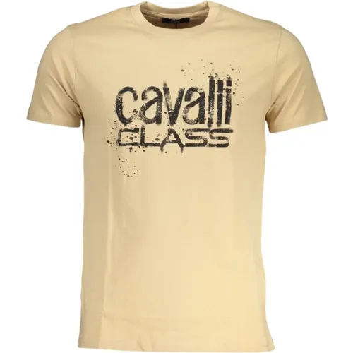 Baumwoll Logo Print T-Shirt , Herren, Größe: 2XL - Cavalli Class - Modalova