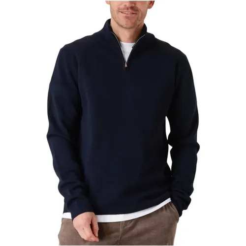 Blaue Half Zip Pullover Kamark , Herren, Größe: 2XL - The GoodPeople - Modalova