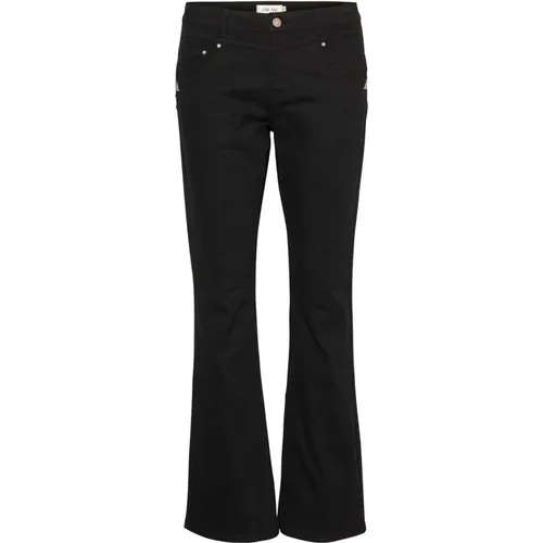 Bootcut Jeans - Shape Bukser Pitch , Damen, Größe: W24 L32 - Cream - Modalova