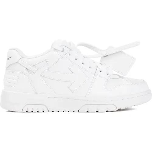 Off , Leather Sneakers Chic Style , female, Sizes: 3 UK - Off White - Modalova