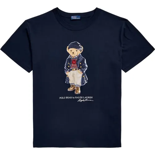 Oberteile NVL Bären-T-Shirt mit kurzen Ärmeln Tsh , Damen, Größe: L - Ralph Lauren - Modalova