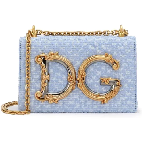 Blau Nylon Schultertasche - Dolce & Gabbana - Modalova