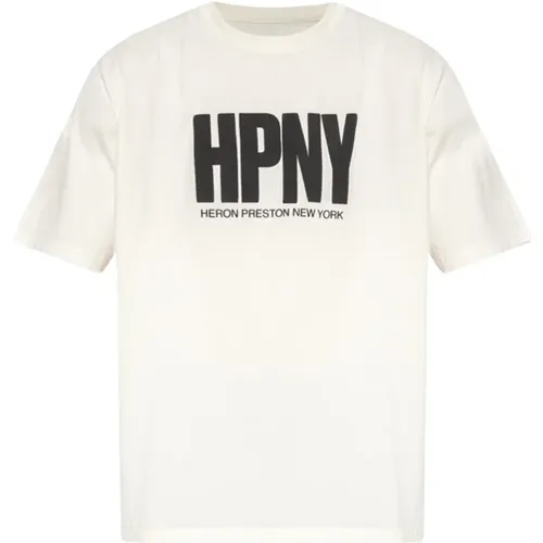 T-shirt with logo , male, Sizes: L, XL, XS, S, M - Heron Preston - Modalova