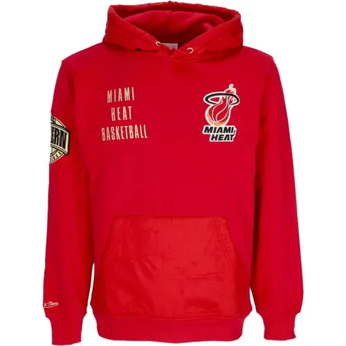 Miami Heat Vintage Logo Hoodie , Herren, Größe: M - Mitchell & Ness - Modalova