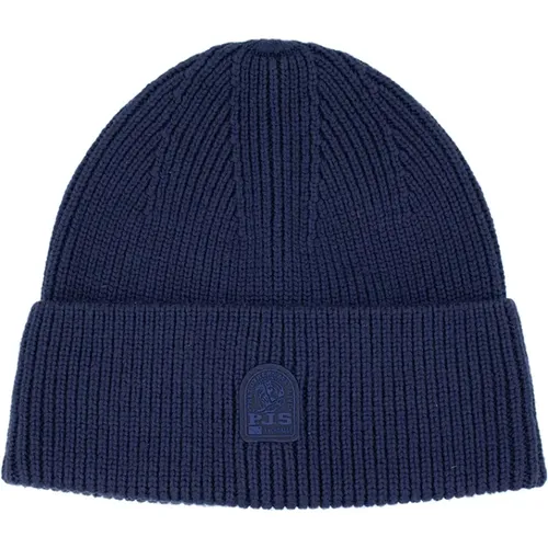 Beanies, male, , Size: L Rib Knit Beanie Hat - Parajumpers - Modalova