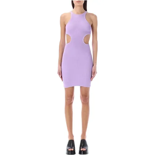 Lilac stretch nylon Ele mini dress , female, Sizes: L, S, M - Reina Olga - Modalova