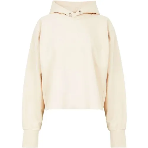 Beiger Kapuzenpullover mit Logo-Stickerei , Damen, Größe: M - Maison Margiela - Modalova