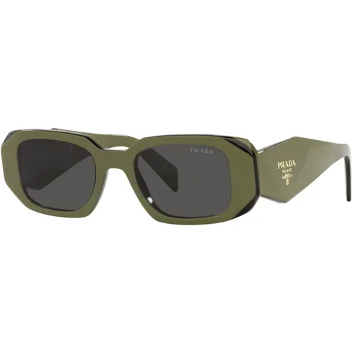 Sunglasses,Grey/Dark Grey Sunglasses,Weiße/Dunkelgraue Sonnenbrille,Caramel /Dark Grey Sunglasses, Silver/Grey Silver Sunglasses - Prada - Modalova