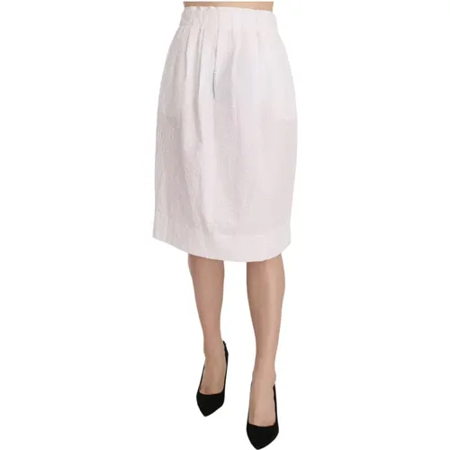 Jacquard Plain Weave Stretch Midi Skirt , female, Sizes: XS - L'Autre Chose - Modalova