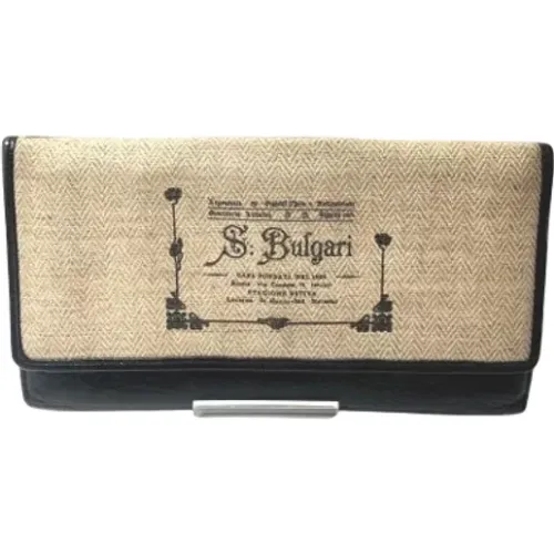 Pre-owned Wallets, female, , Size: ONE SIZE Pre-owned Canvas wallets - Bvlgari Vintage - Modalova