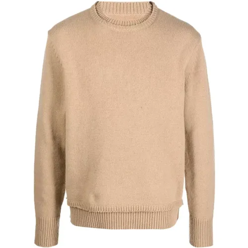 Distressed Wool Blend Sweater,Rundstrickpullover-Update - Maison Margiela - Modalova