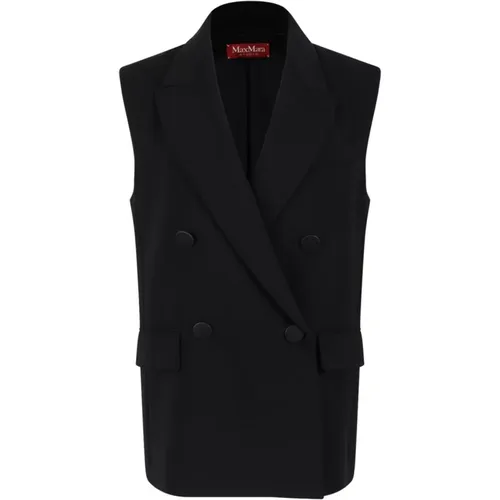 Vests, female, , Size: XS Sleeveless Blazer Peak Lapels - Max Mara Studio - Modalova